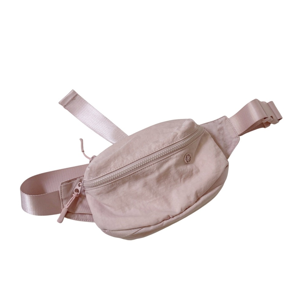 Gaiam Belt Bag Fanny Pack Light Pink Nylon Athletic Waist Pack Adjustable Strap